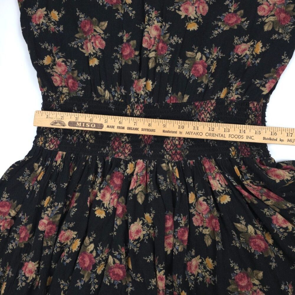 RALPH LAUREN Drop Waist Smocked Mini Dress Prairie Western Farm Heritage Boho - Picture 4 of 9